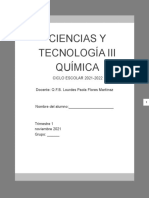 Ciencias y Tecnología Iii Química Noviembre