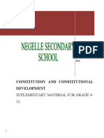 Constitution and Constitutional Development: Suplementary Material For Grade 9-12