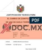 Xdoc - MX Justificacion Tecnica para El Cambio de Zonificacion de Uso de Suelo