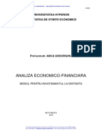 Analiza Economico-Financiara - Curs ID