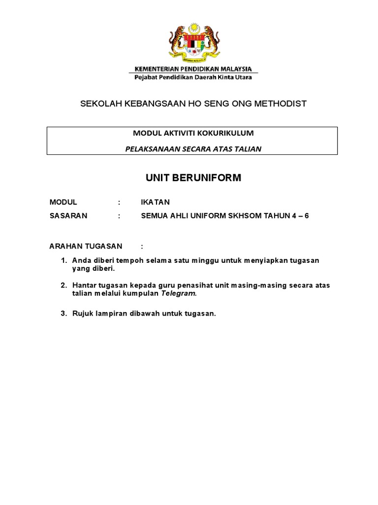 Modul Aktiviti Kokurikulum Unit Uniform | PDF