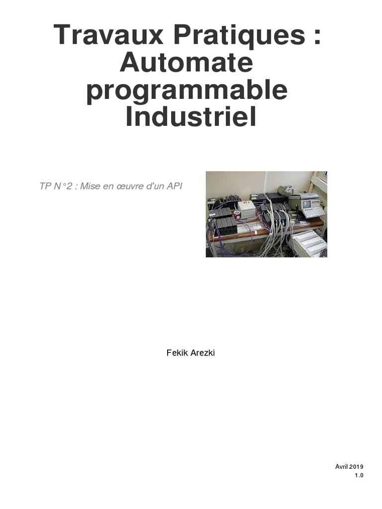 Mise en œuvre d'un API S7-300 | PDF | Automate programmable industriel ...