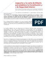 Conflicto Mapuche - Seguridad - Constitucion
