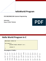 Lifetime of Helloworld Program: Cse 238/2038/2138: Systems Programming