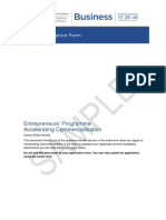 Accelerating Commercialisation Sample Grant Application Form pdf