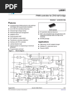 PWM Controller For ZVS Half Bridge: Eatures