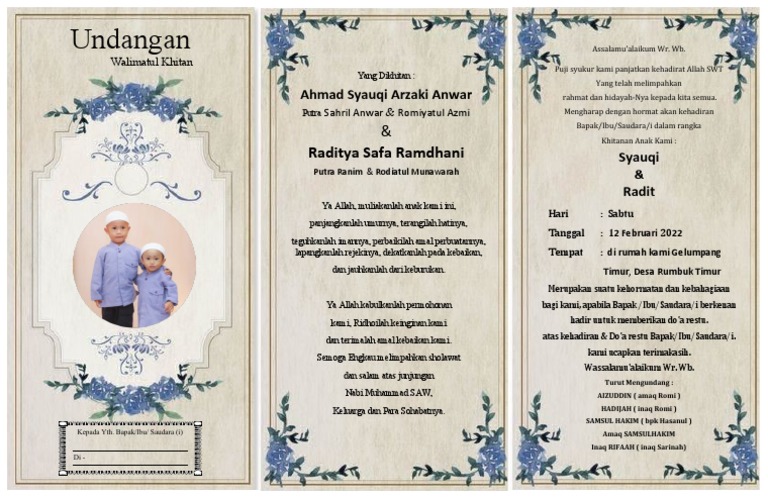 Undangan Khitan | PDF