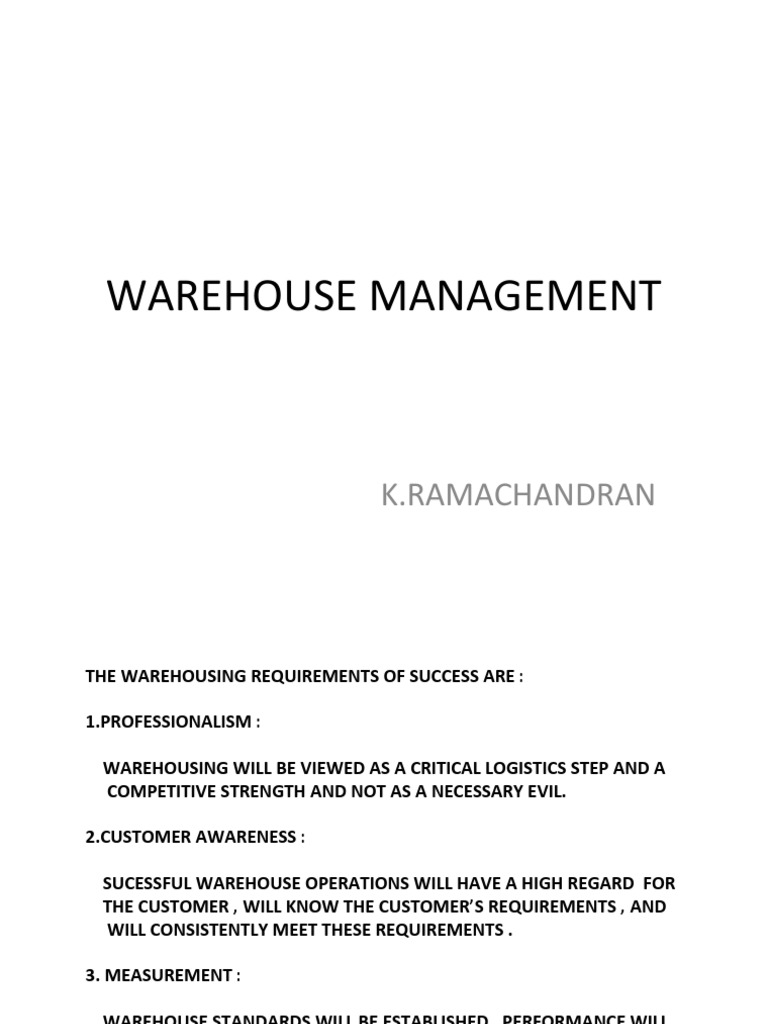 Warehouse Management | PDF | Warehouse | Inventory