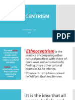 Ethnocentrism: Katherine F. Tan T-Iii