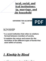 Cultural, Social, and Political Institutions: Kinship, Marriage, and The Household