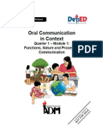 Oral Communication Module 1 Week 1