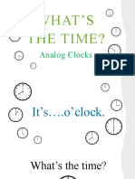 Whats the Time Analog Clocks Flashcards 139688