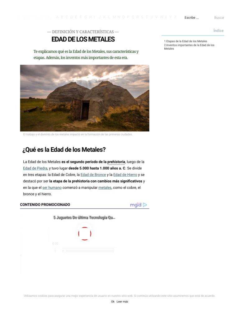 Características e inventos de la Edad de Metales | PDF | Bronce | Rieles