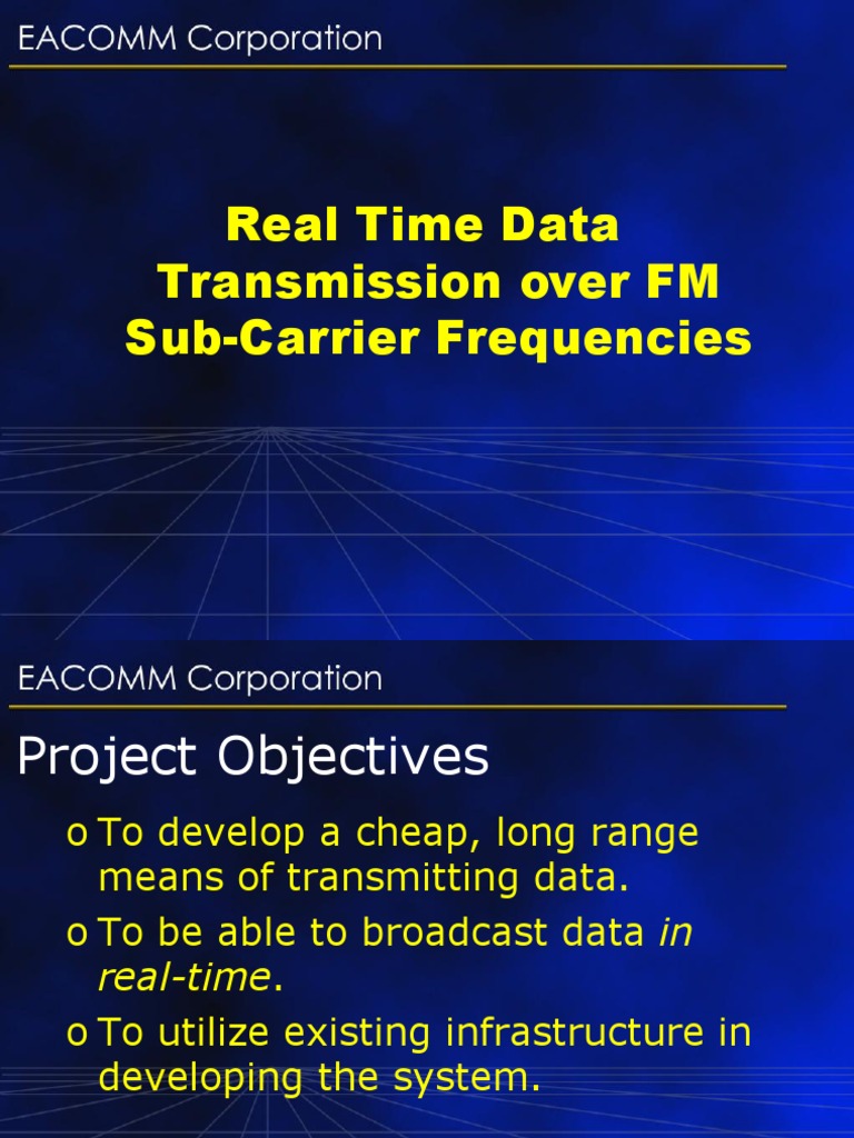 Real Time Data Transmission Over FM Sub Carrier Frequencies PDF