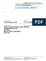 Beaumont & Blackburn Limited: Annual Accounts Provided by Level Business For