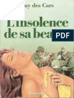Linsolence de Sa Beauté by Cars, Guy Des