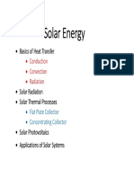 Solar Energy Basics and Applications