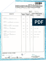 MARKS MEMORANDUM FOR BBM DEGREE EXAM