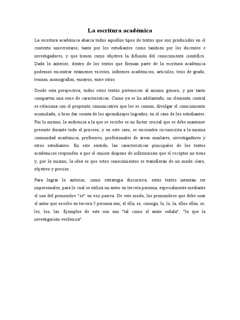Tipos de Textos Académicos y Características | PDF | Conocimiento | Ensayos