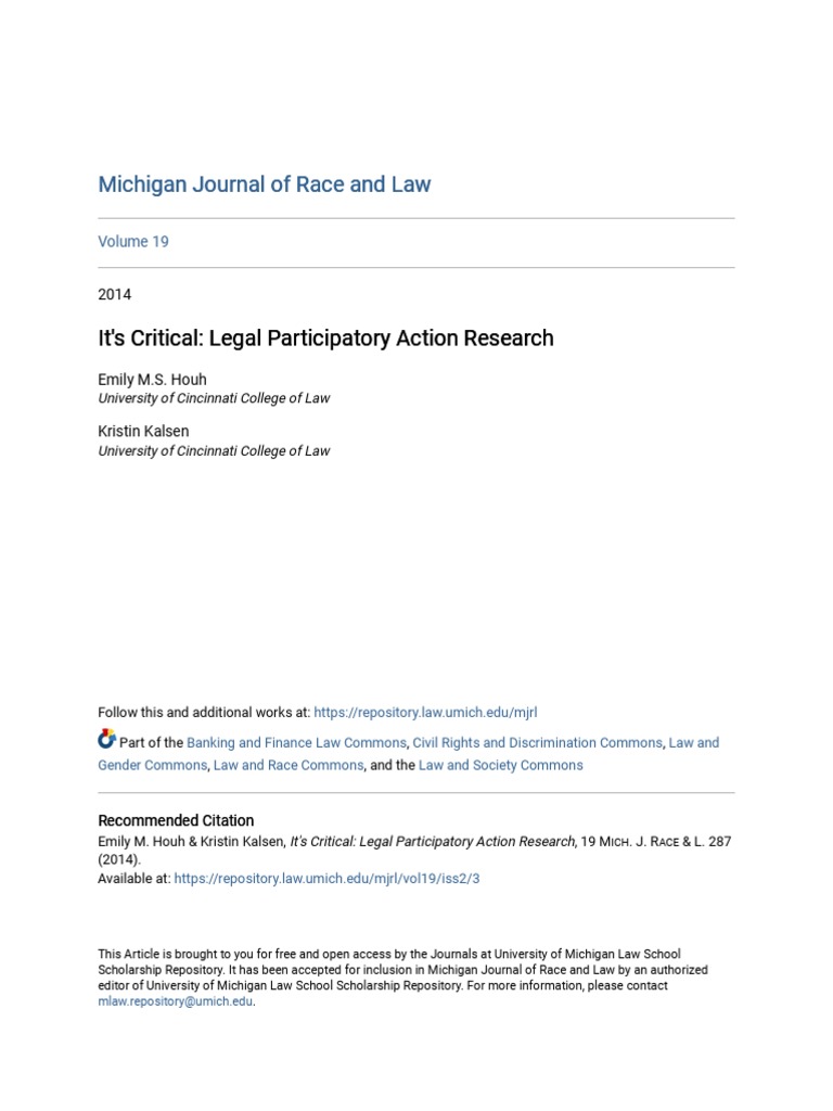 Michigan Journal of Race and Law Michigan Journal of Race and Law PDF