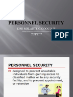PERSONNEL SECURITY