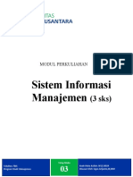 Sistem Informasi Manajemen Modul Ke-3 - Smt. Antara UNDIRA - by Agus Arijanto Tgl. 29 Jan-2022