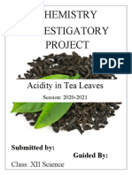 Chemistry Investigatory Project: Acidity in Tea Leaves