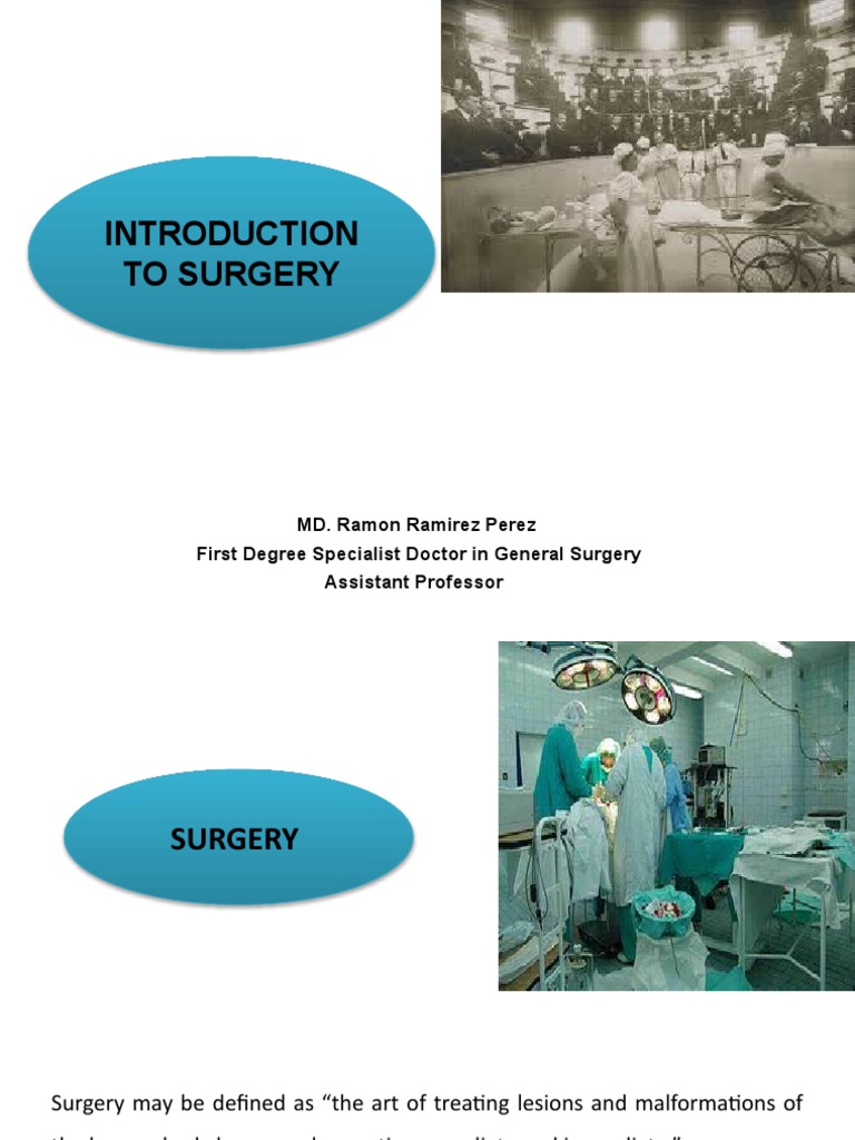 Introduction To Surgery Pdf Surgery Anesthesia
