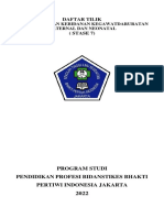 Daftar Tilik Praktik Asuhan Kebidanan Kegawatdaruratan Maternal Dan Neonatal (Stase 7)