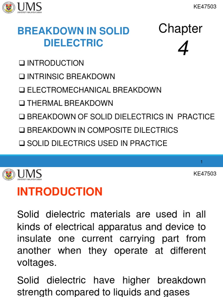 Breakdown Mechanisms in Solid Dielectrics | PDF | Electrical Breakdown ...