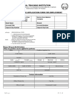 MTI-GKMC/BKMC Job Application Form