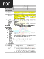 School Grade Level 9 Teacher Learning Area Time and Date Quarter I. Objectives