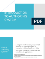 INTRO TO AUTHORING SYSTEMS