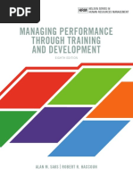 Managing Performance Through Training and Development | PDF