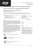 Esforrpd2: Expert System For Rice Plant Disease Diagnosis (Version 1 Peer Review: 1 Approved With Reservations)