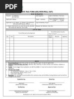 Gate Pass Form (Delivery/Pull Out) : Basic Information