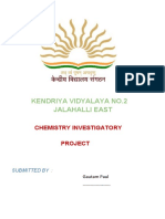 Kendriya Vidyalaya No.2 Jalahalli East: Chemistry Investigatory Project