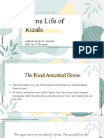 Home Life of Rizals: Andrea Nicole M. Aureada John Jay B. Bonagua