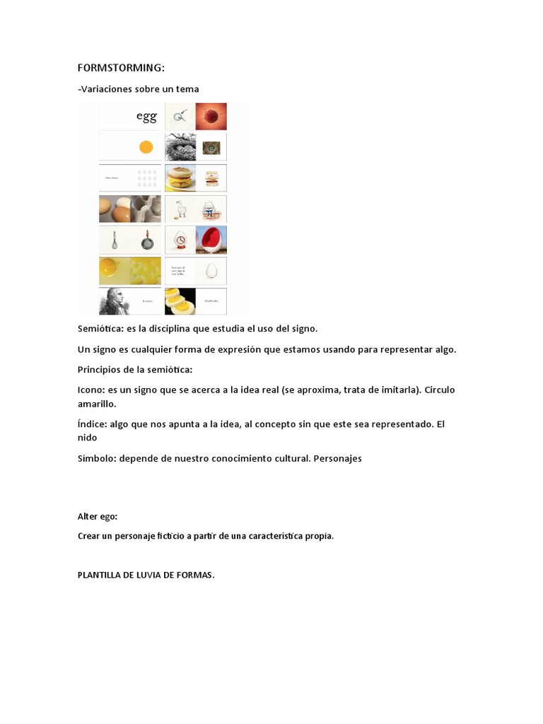 Semiótica y Formstorming en Creatividad | PDF
