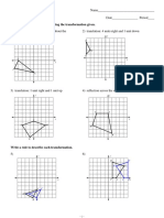 All Transformations: Graph The Image of The Figure Using The Transformation Given