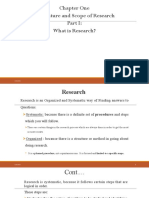 Chapter One The Nature and Scope of Research What Is Research?