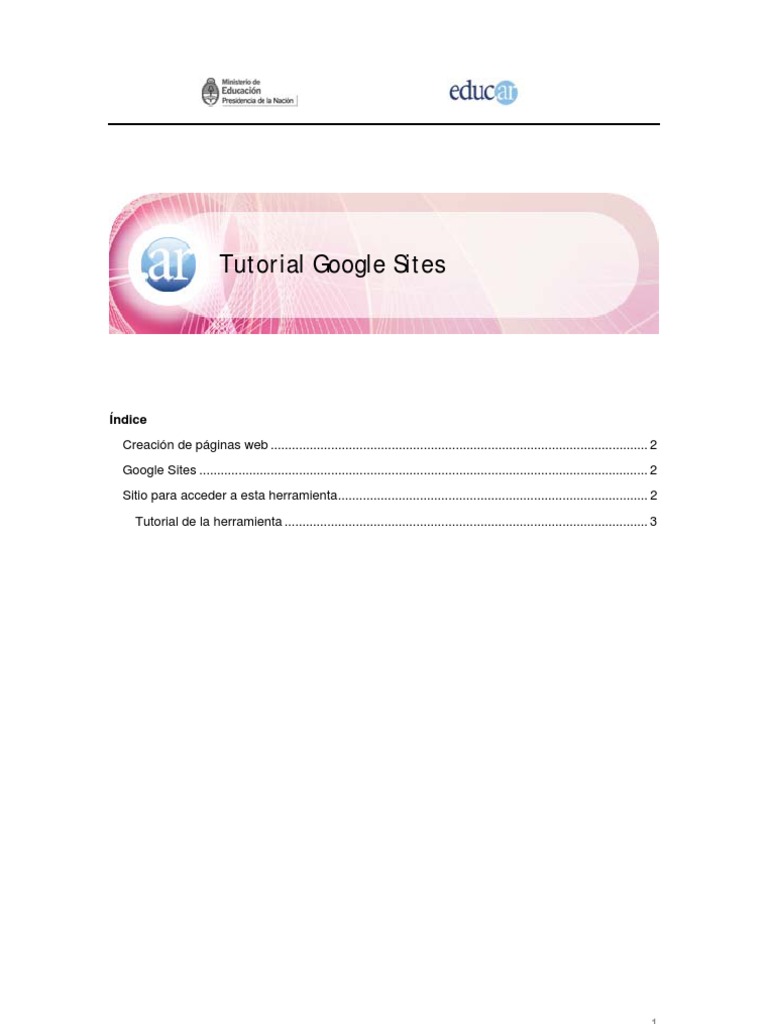 Tutorial Google Sites | PDF | Google | Gmail