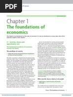 The Foundations of Economics: 1.1 Scarcity, Choice and Opportunity Cost