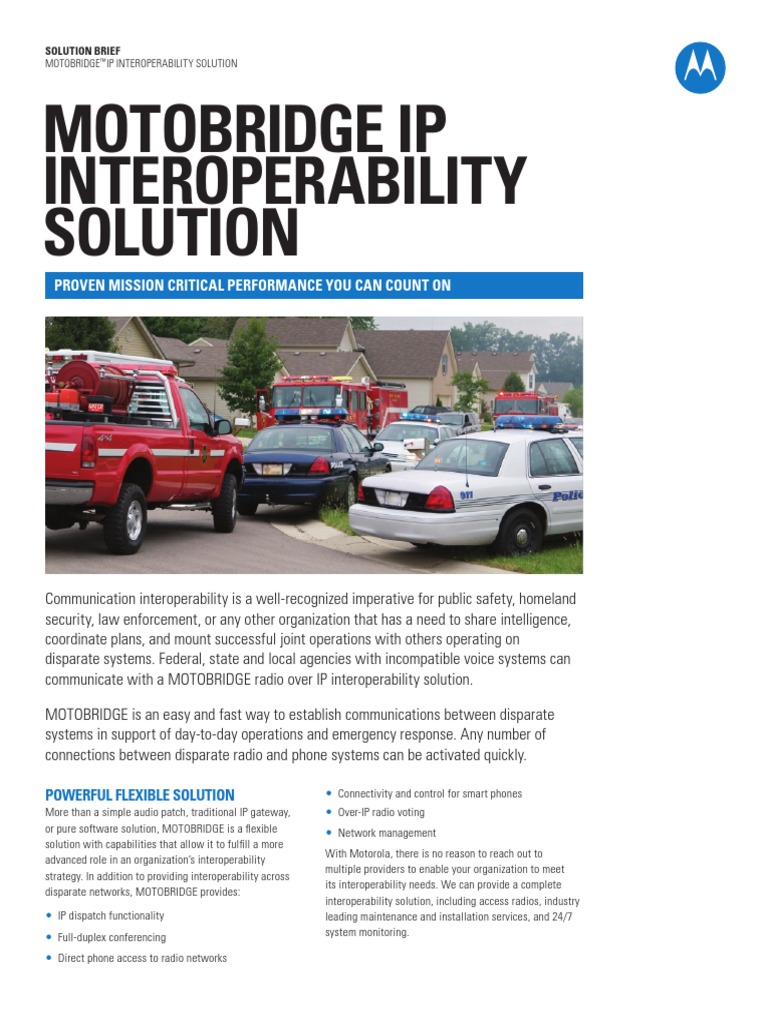 Motobridge Ip Interoperability Solution: Proven Mission Critical ...