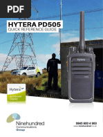 Hytera Pd505: Quick Reference Guide