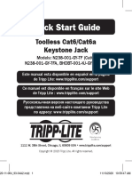 Quick Start Guide: Toolless Cat6/Cat6a Keystone Jack