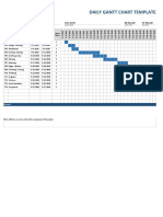 Daily Gantt Chart Template - TemplateLab