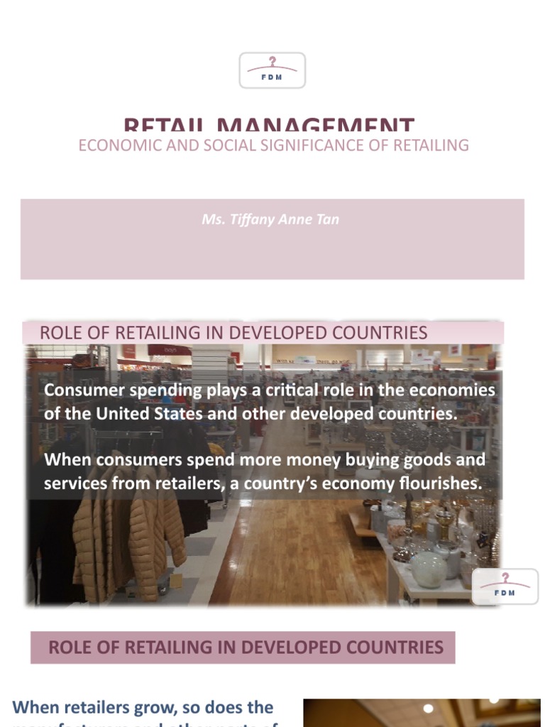 CH 1 L2Economic and Social Significance of Retailing PDF Retail