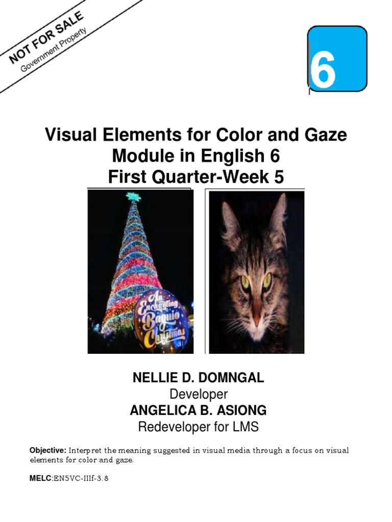 Visual Elements: Color and Gaze in English 6 | PDF | Color ...