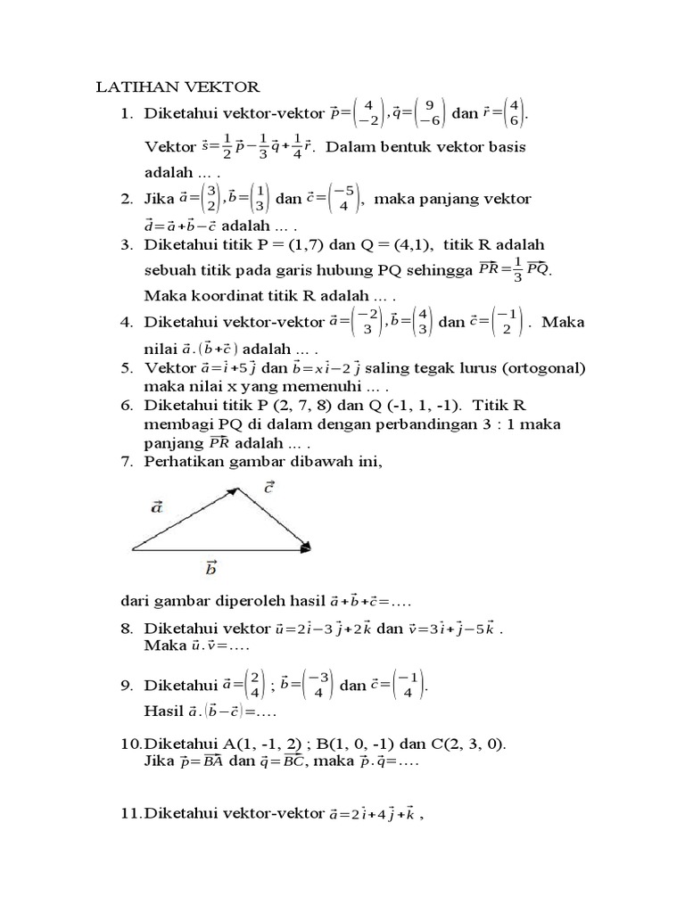 Latihan Vektor 2 | PDF | Metode & Bahan Ajar | Sains & Matematika